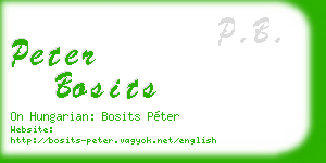 peter bosits business card